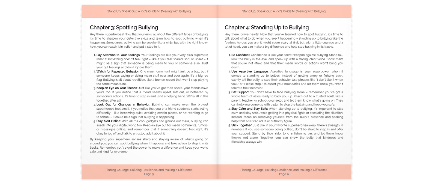 Stand Up, Speak Out: A Kid's Guide to Dealing with Bullying, 14 pages, Ebook