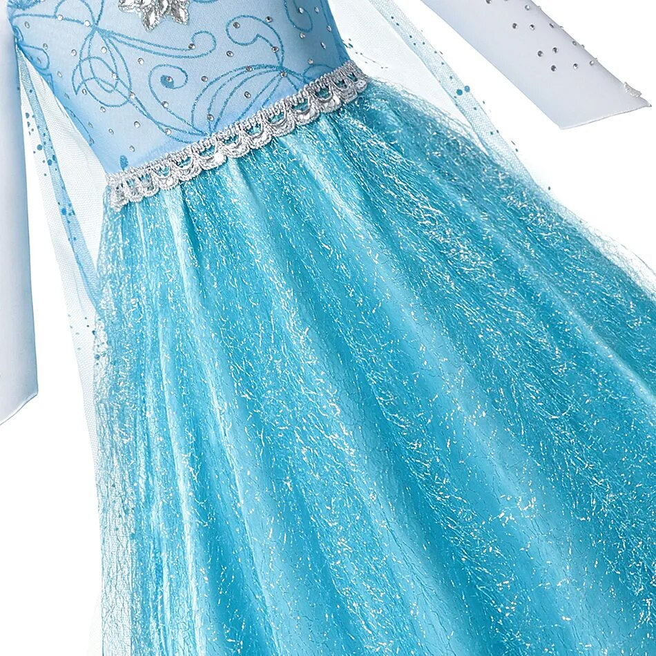 Frozen Elsa Princess Girls LED Light up Dress Halloween Carnival Clothing Party Kids Cosplay Snow Queen Children Costume