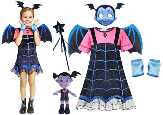 Vampirina Cosplay Princess Dress for Girls - Perfect Christmas, Halloween, and Carnival Costume for Kids' Parties